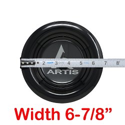 Measurment View of the C-XL-A206/A207-FB-22/24 Artis Vestavia XL Gloss Black Snap In Cap